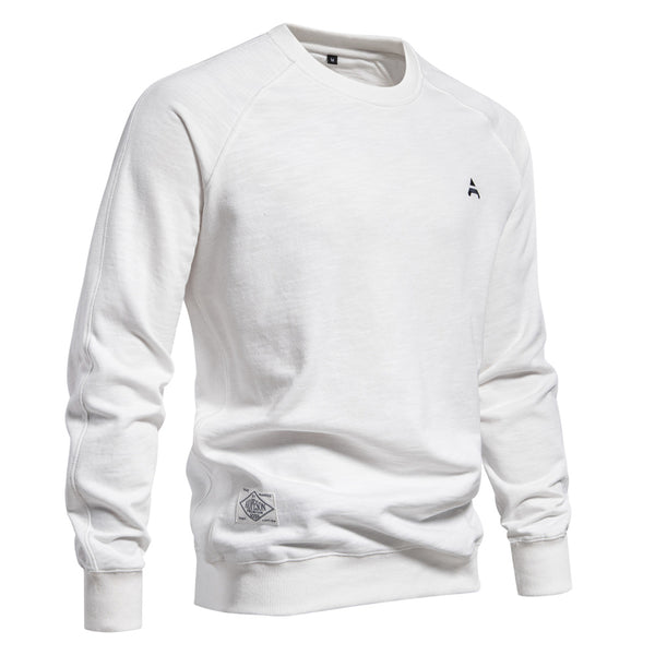 Men's Loose Casual Solid Color Round Neck Sweater