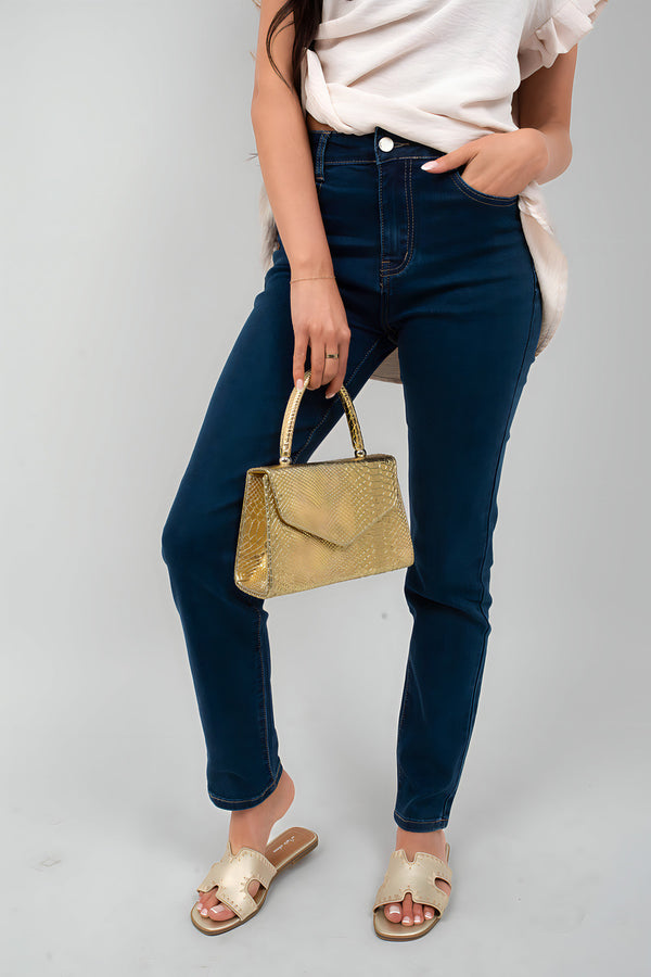 Straight Leg High Waist Jeans