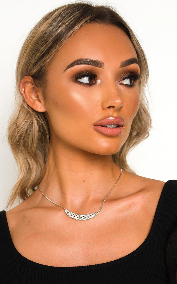 Thin Diamante Choker Necklace