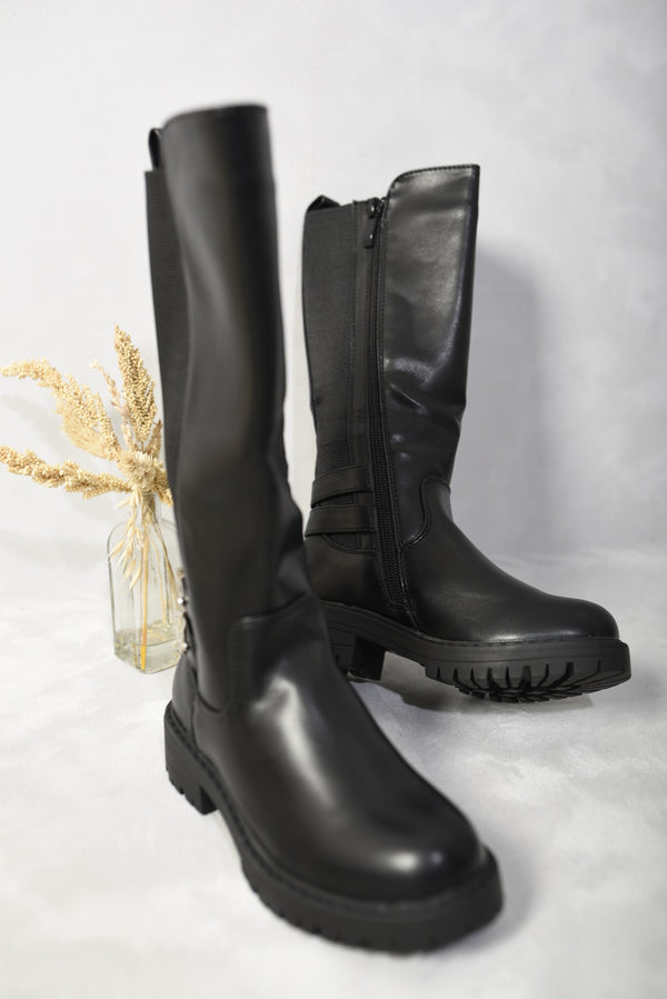 Double Buckle Kids Boots