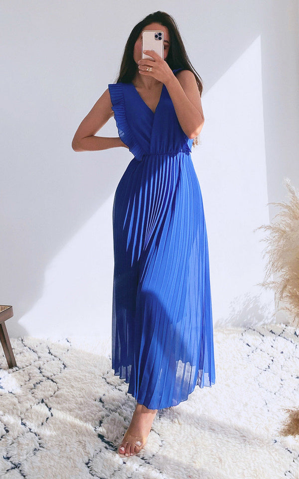 Pleated Maxi Dress