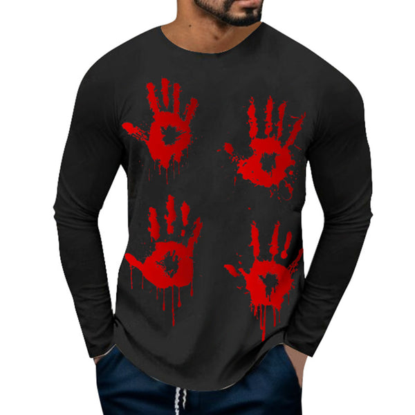 Halloween digital print men's long-sleeved sweatshirt
