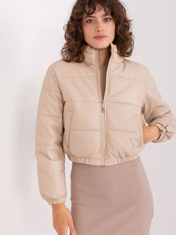 Short eco-leather quilted jacket is an ideal everyday option Jacket NM