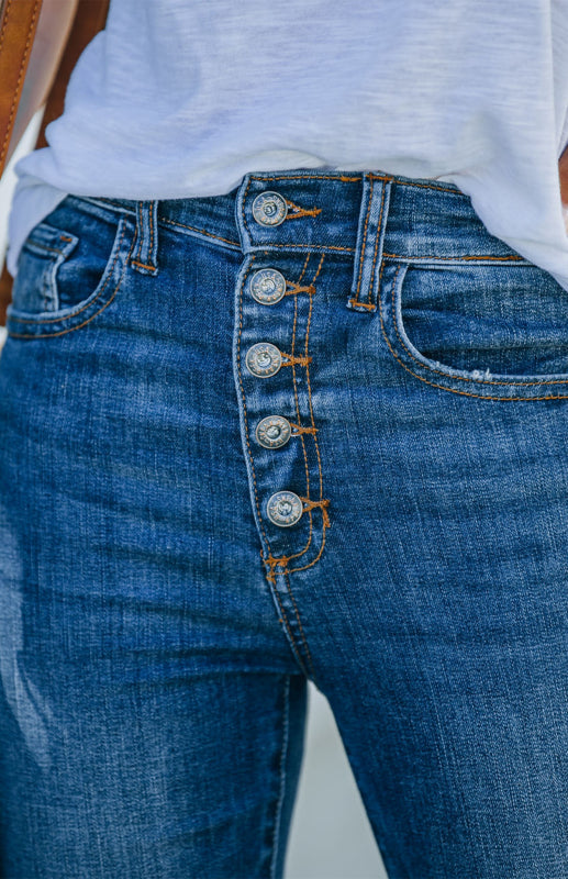Jeans da donna skinny, strappati, monopetto per tutti i abbinamenti con pantaloni drag 